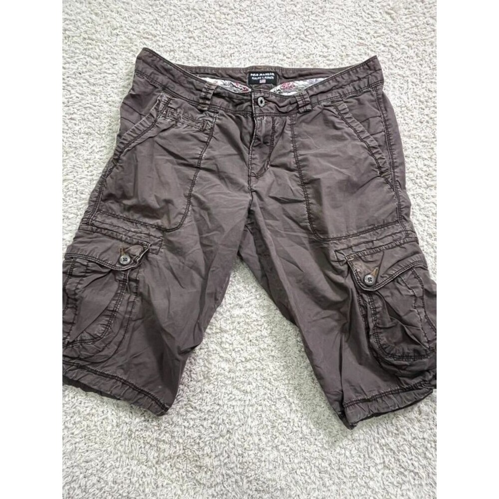 Y2K Polo Ralph Lauren Cargo Jeans with Floral Lining size 8